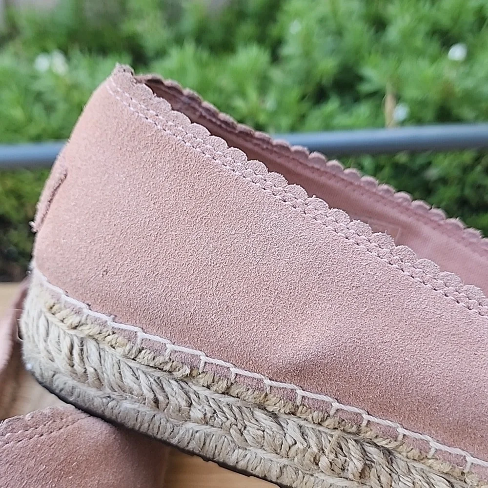 UGG Heidi Perforated Platform Suede  Espadrille Moccasin Size 11